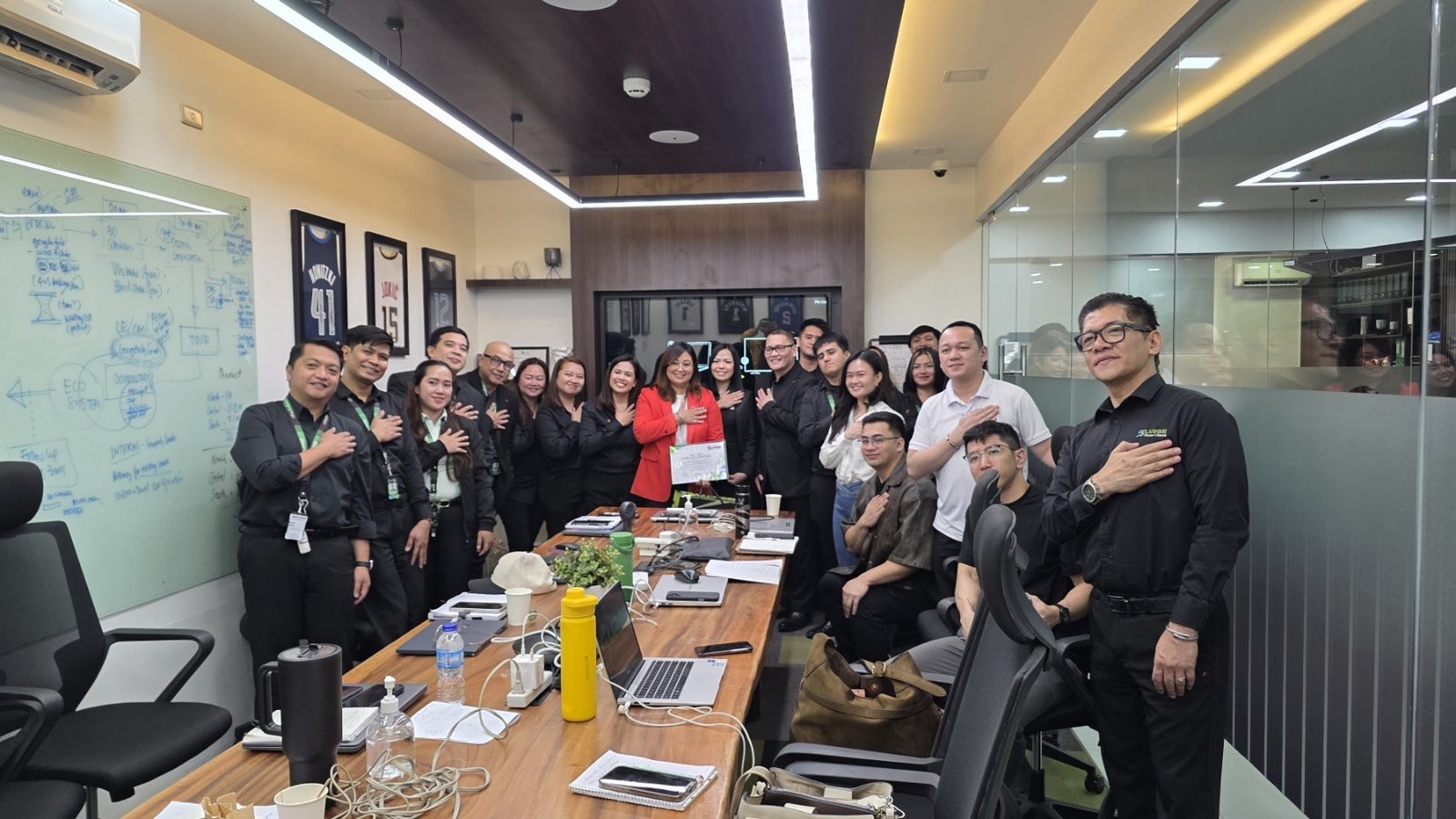 KSF Group team with Surge Fitness during a culture engagement